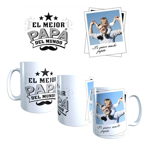 Taza El Mejor Papá Del Mundo  Personalizada / Día Del Padre