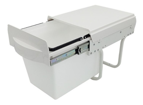 Papelera Extraible Con Freno Blanca 15l
