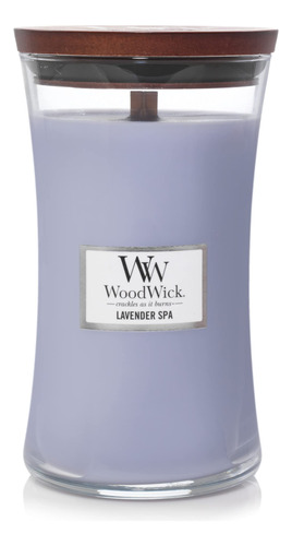 Woodwick Gran Vela De Reloj De Arena, Spa De Lavanda: Cera D