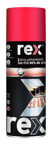 Pintura Spray Galvanizado En Frío 96% De Zinc 400ml Rex