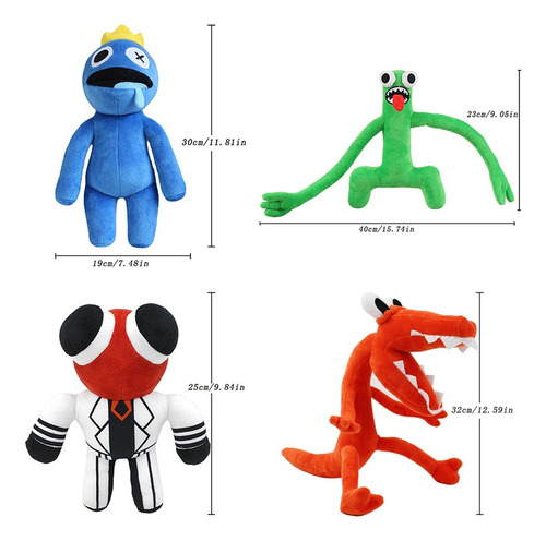 Conjunto De 4 Bonecas De Brinquedo De Pelúcia Roblox Rainbow