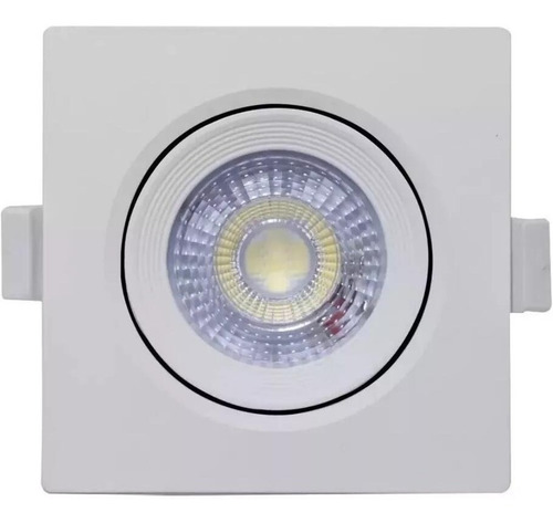 Kit 10 Spot Led Smd 7w Dicróica Direcionável Quadrado Forte