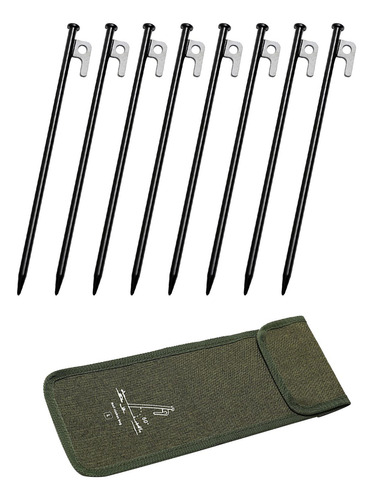 Estacas De Metal Para Tienda De Campaña, 8 Longitud 30cm