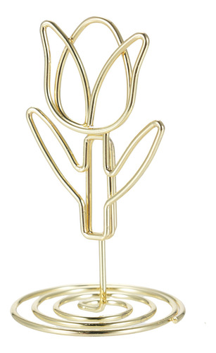Soporte Para Números De Mesa Con Forma De Tulipán, Clips En