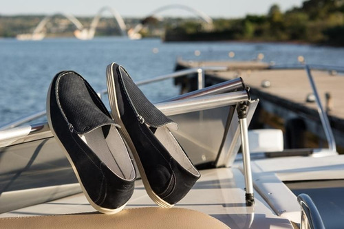 Imagem 4 de 4 de Mocassim 100% Couro Legítimo Masculino Azul Marinho
