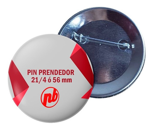 Imagen 2 de 5 de Pin Prendedores Publicitarios 2 1/4 O 56mm X 100 Unidades