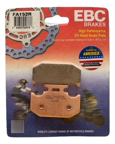 Balatas Traseras Suzuki Dr650 Yamaha Xt250 Lander Ebc Fa152r