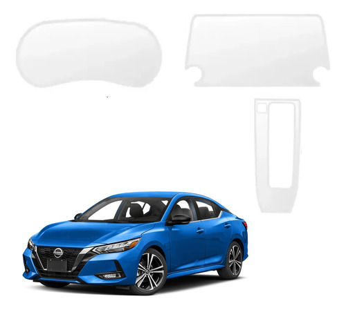 Kit Protector Pantalla Cluster Y Panel Para Sentra 2022-2024