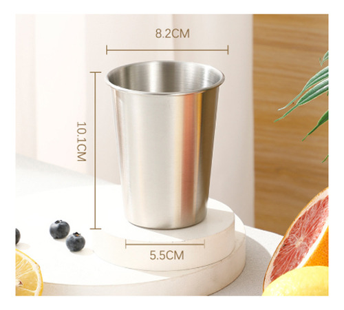 10 Pzs Vasos Acero Inoxidable 350ml Para Cerveza. Bar, Hogar