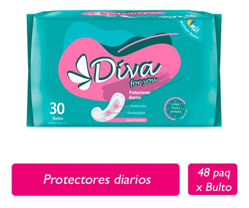 Diva Protectores Diarios 30 Unid X 48 Paq