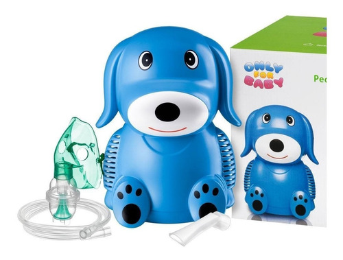 Nebulizador Pediatrico Perrito Perro Con Tula ® Azul