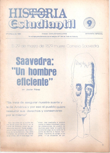 Revista Todo Es Historia Estudiantil Nº 9 Marzo 1980