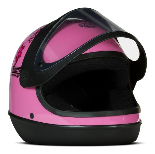 Capacete Feminino Pro Tork Sport P/ Moto For Girl Tamanho 60 Cor Rosa Desenho For girls