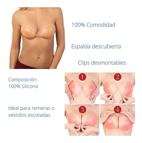 Corpiño Silicona S/bretel Adhesivo Color Piel Unbra (1 Un)