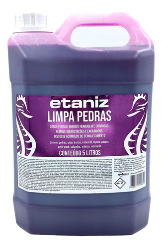 Limpa Pedras Premium Desencarde Etaniz 5l