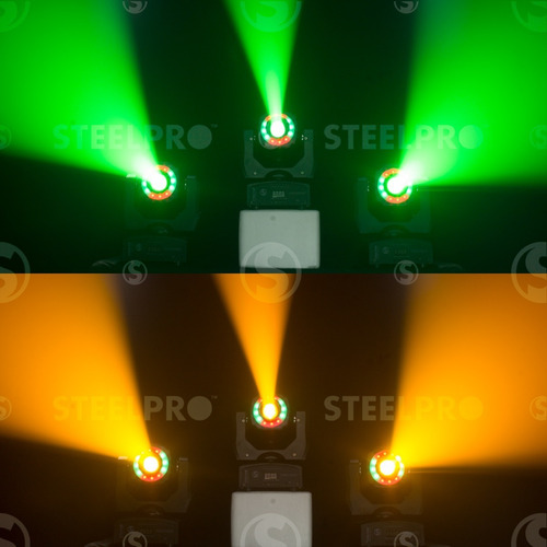Cabeza Móvil Spot 90h Con Gobos 90 Watts Steelpro
