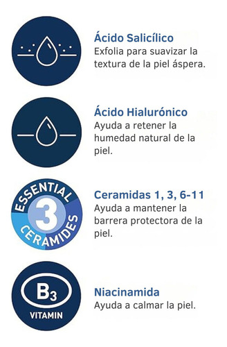Cerave Renewing Sa Limpiador Facial Con Ac Salicilico 473ml