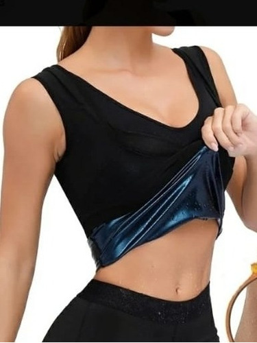 Polera Efecto Sauna Quema Grasa Para Dama De Latex X Dentro