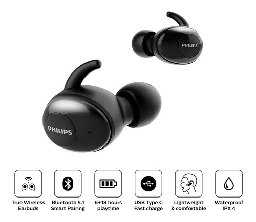 Audifonos Bluetooth Tws Philips Tat3215 C/ 24 Hrs De Batería