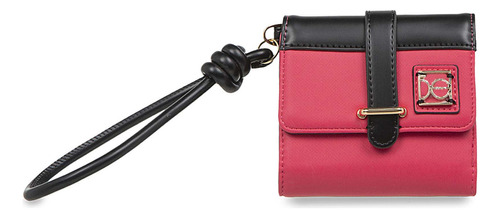 Cartera Chica Cloe Para Mujer Flap Con Maneral Con Broche Color Coral