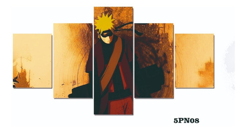 Cuadros Decorativos 5 Piezas Naruto 134x72cms