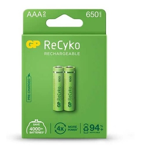 Pilas Aaa Recyko Gp 650 Mah