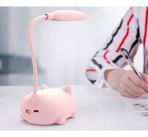 Lámpara Led De Mesa Ajustable Luz Nocturna Con Dibujos Anima