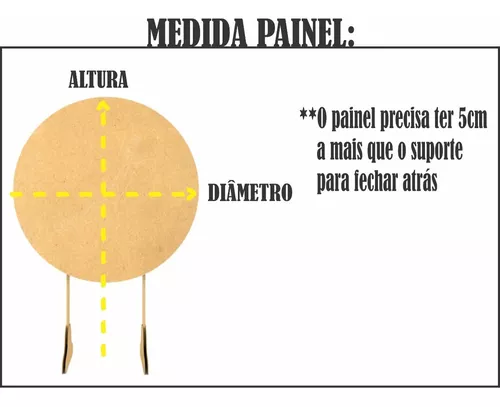 3 FAIXAS DE CILINDROS + PAINEL REDONDO EM LONA REI LEÃO