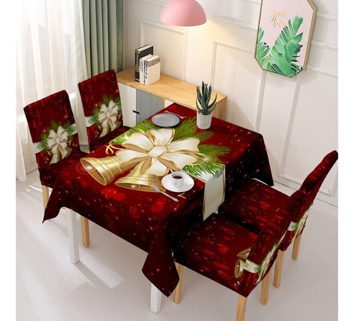 Bx Toalha De Mesa De Natal Tipo Sino Decoração De Nylon Não