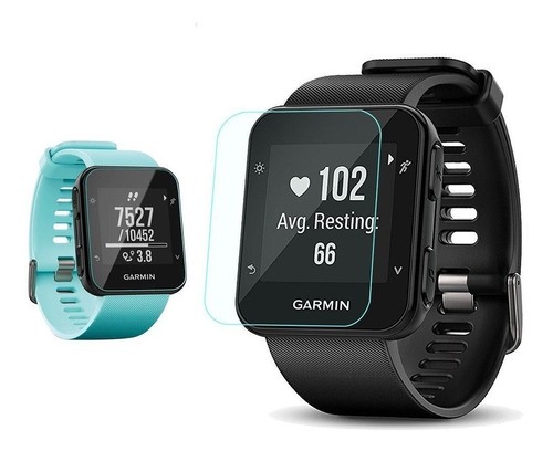 2 Micas De Cristal Templado Para Garmin Forerunner 35