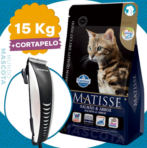 Alimento Gato Adulto Matisse Salmón & Arroz 15 Kg + Regalo