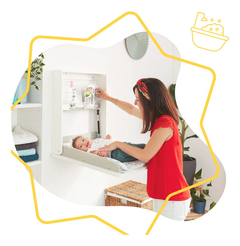 Badabulle Cambiador De Pared Plouf Con Cambiador