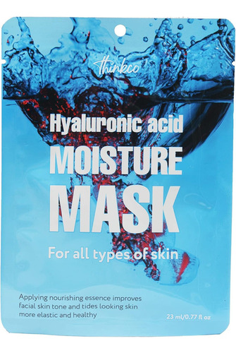 Thinkco Juego De 40 Mascarillas Faciales Hialuronicas, Carac