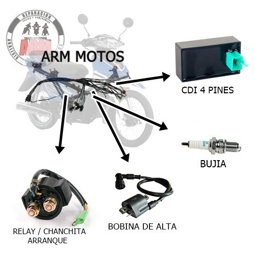 Kit Accesorios Electricidad - Blitz Mirage 110 - Arm Motos