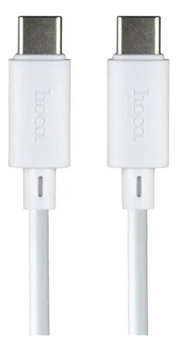 Cable Usb A Tipo-c Cargador Y Transmisor De Datos 0.25m Hoco Color Blanco