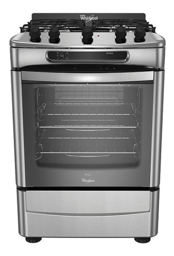 Cocina Whirlpool WF360XG 4 multigas acero inoxidable 220V puerta visor 71.1L