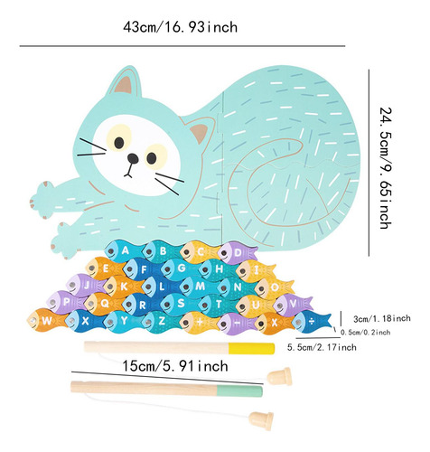 Juego De Pesca, Juguetes Preescolares De Aprendizaje