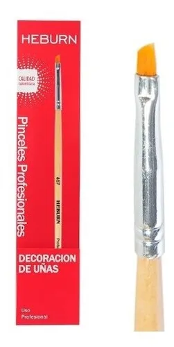 Heburn Pincel Angular Fibra Toray P/ Uñas Nail Art Cod 467