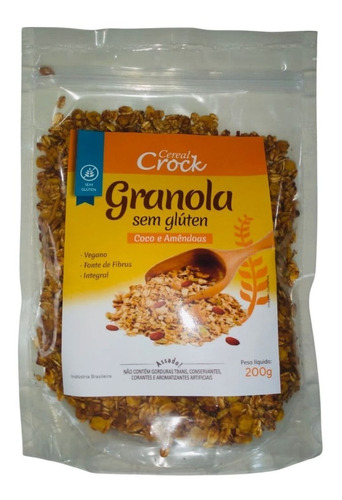 Sin Gluten Granola, Coco, Almendras Mix . Cerealcrock. 200gr