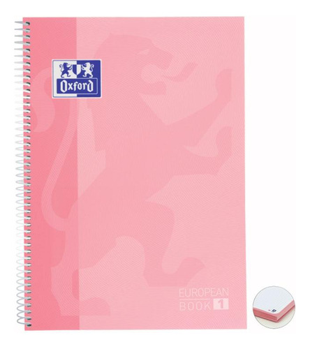 Caderno Capa Dura Univ 1x1 80 Folhas 90g Rosa Pastel Oxford