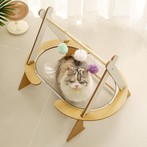 Cama Para Gatos En Forma De Cápsula Transparente, Sofá