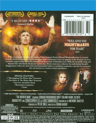 Imagen 2 de 3 de Blu-ray The Wicker Man (1973) / The Final Cut
