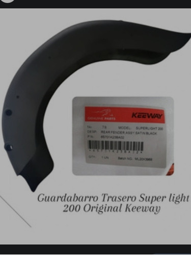 Guardafango Trasero Superlight 200 Original Keeway 