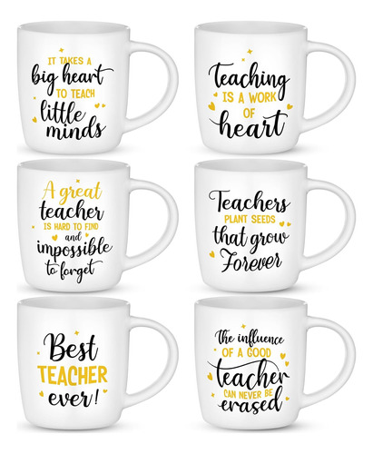 Maxcheck 6 Pcs Teacher Coffee Mug Christmas Teacher Gifts Re