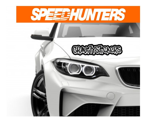 Vinilo Speed Hunters Naranja Franja Calcomanía Sticker Auto