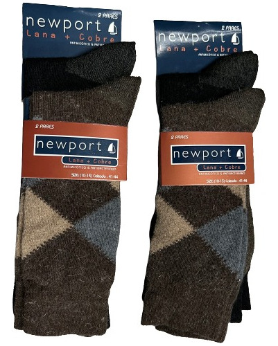 Calcetin Lana + Cobre Newport Pack 6 Pares Invierno Hombre