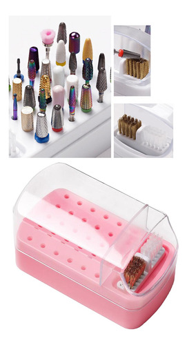 4 Durable Nail Drill Bit Holder Estuche De Molienda Ligero