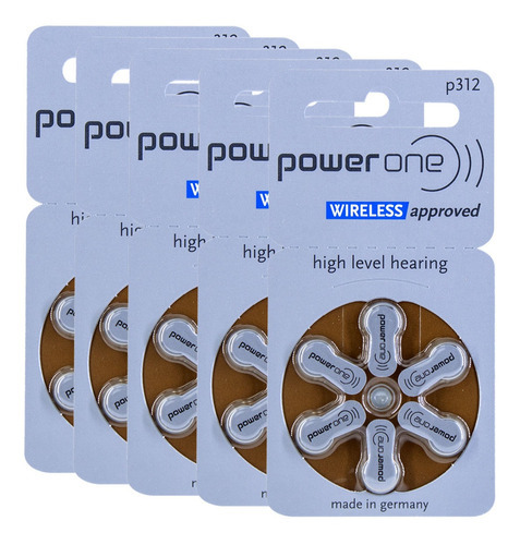 30 Pilhas Baterias P 312 Pr41 Aparelho Auditivo - Power One