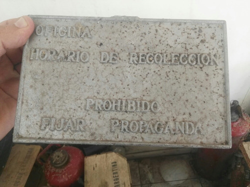 Imagen 1 de 3 de Antigua Placa De Aluminio De Buzones De Correo
