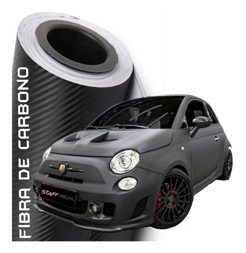 Vinilo Fibra De Carbono Texturado Ploteo Vehicular 152x50 Cm